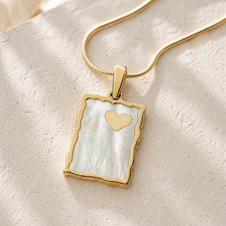 Solid 14K Gold Adored Rectangle Ash Resin Jewelry