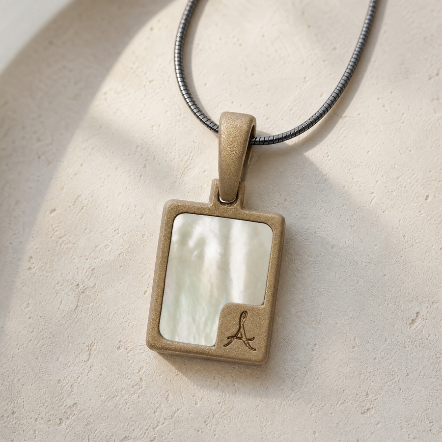 Congenial Rectangle Bronze Finish Ash Resin Jewelry