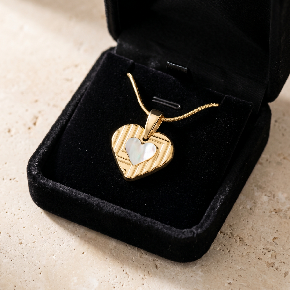 Solid 14K Gold Lined Heart Ash Resin Jewelry