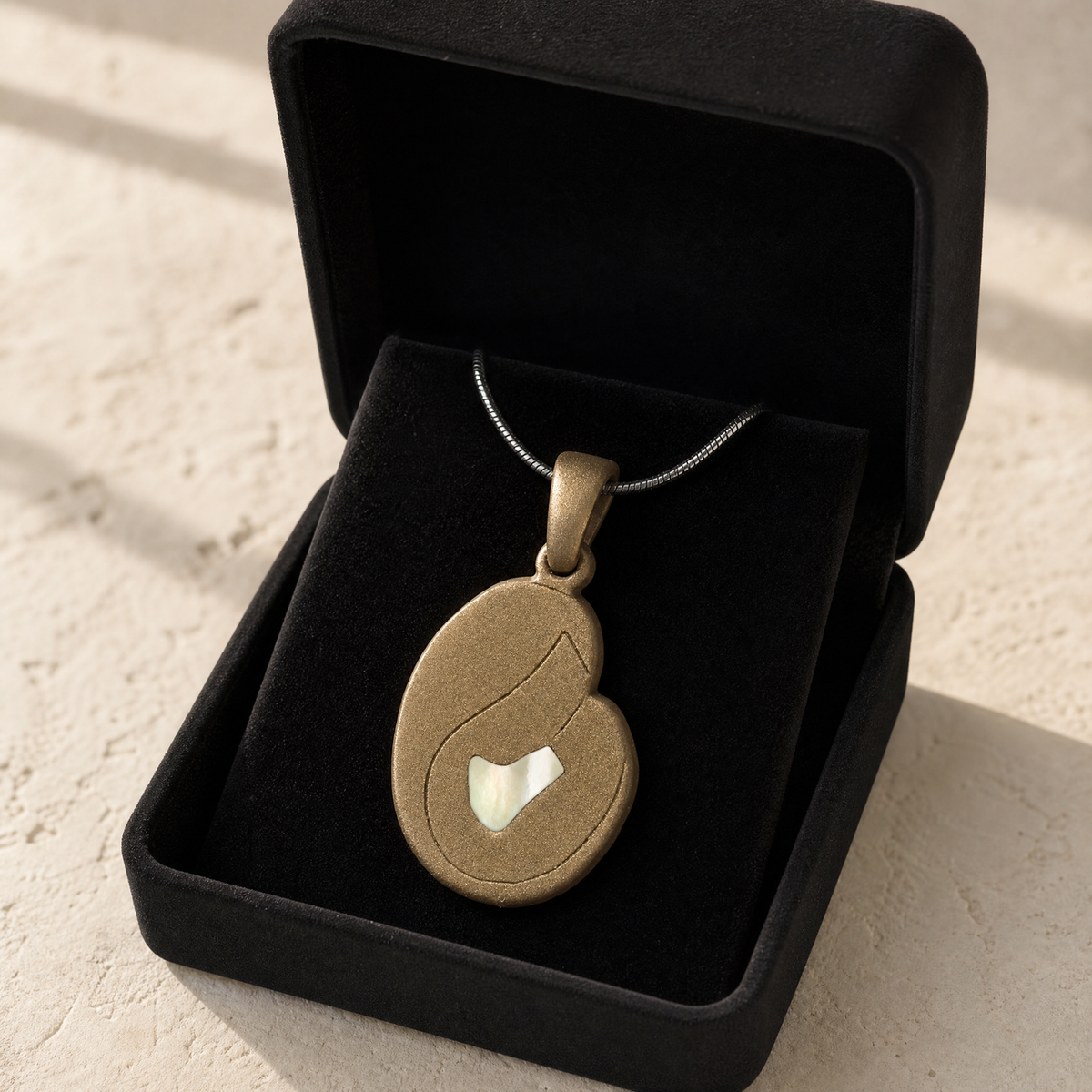 Beloved Bronze Finish with Cream Ash Resin Jewelry