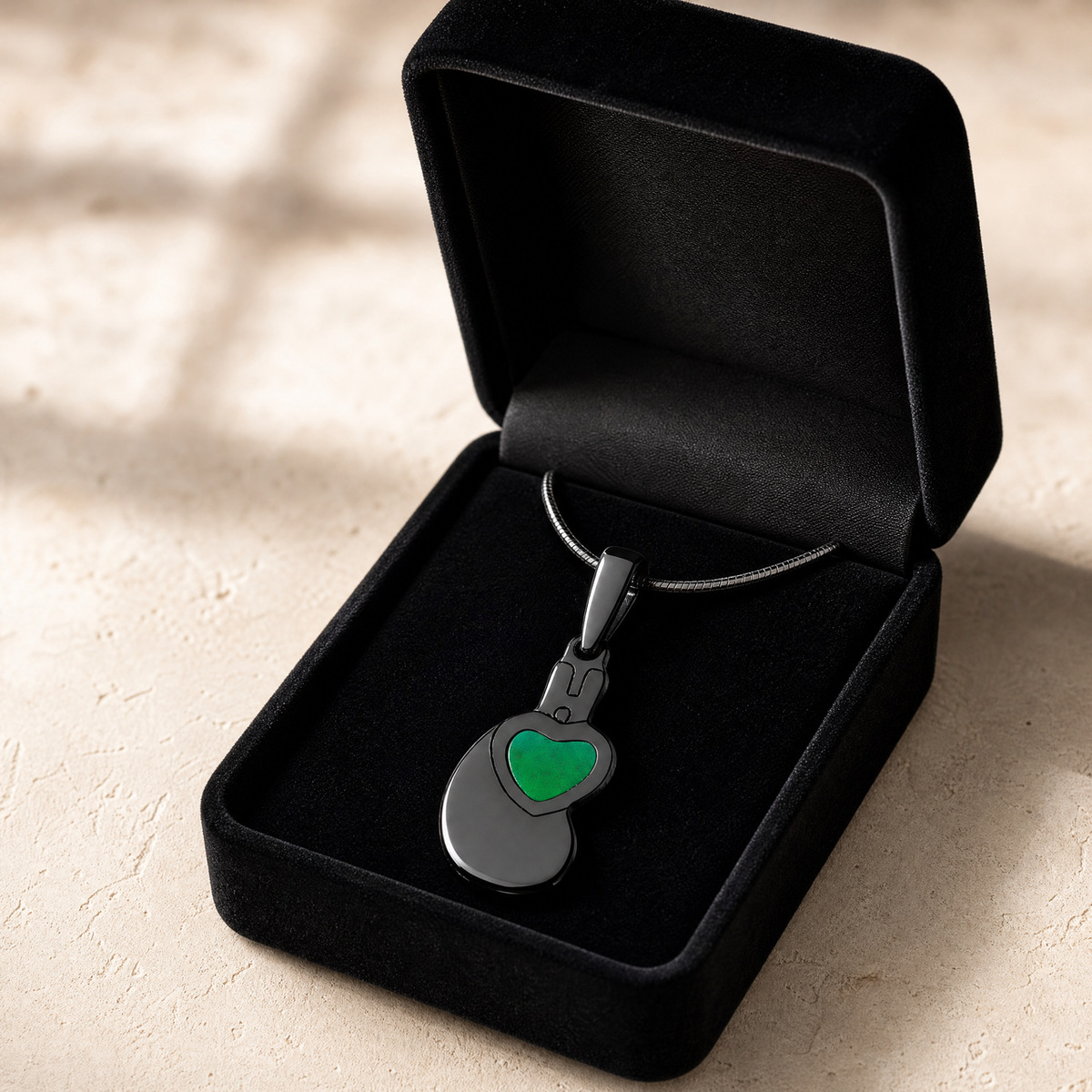 Holding You Close Black Finish Ash Resin Jewelry