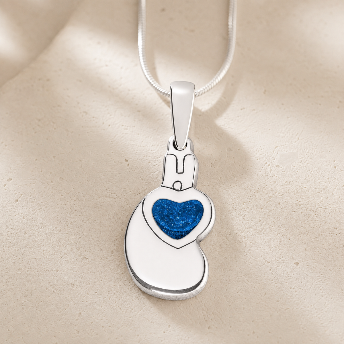 Holding You Close Sterling Silver with Cobalt Resin Ash Resin Jewelry