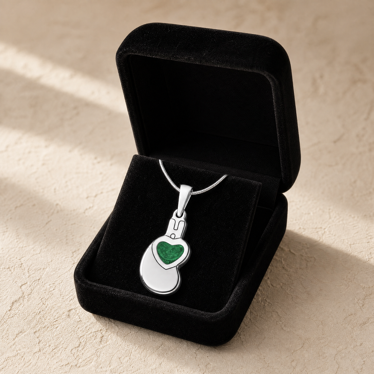 Holding You Close Sterling Silver with Seafoam Resin Ash Resin Jewelry