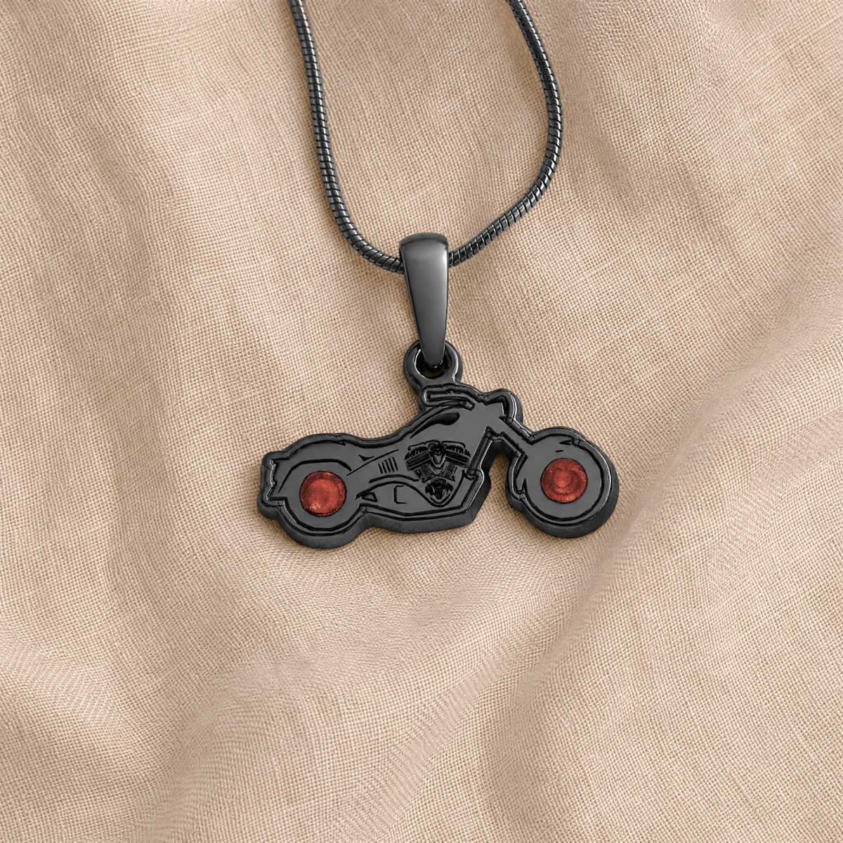 Riding Along Black Finish with Crimson Ash Resin Jewelry