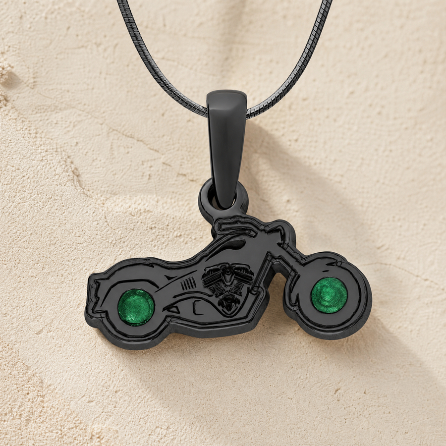 Riding Along Black Finish with Seafoam Ash Resin Jewelry