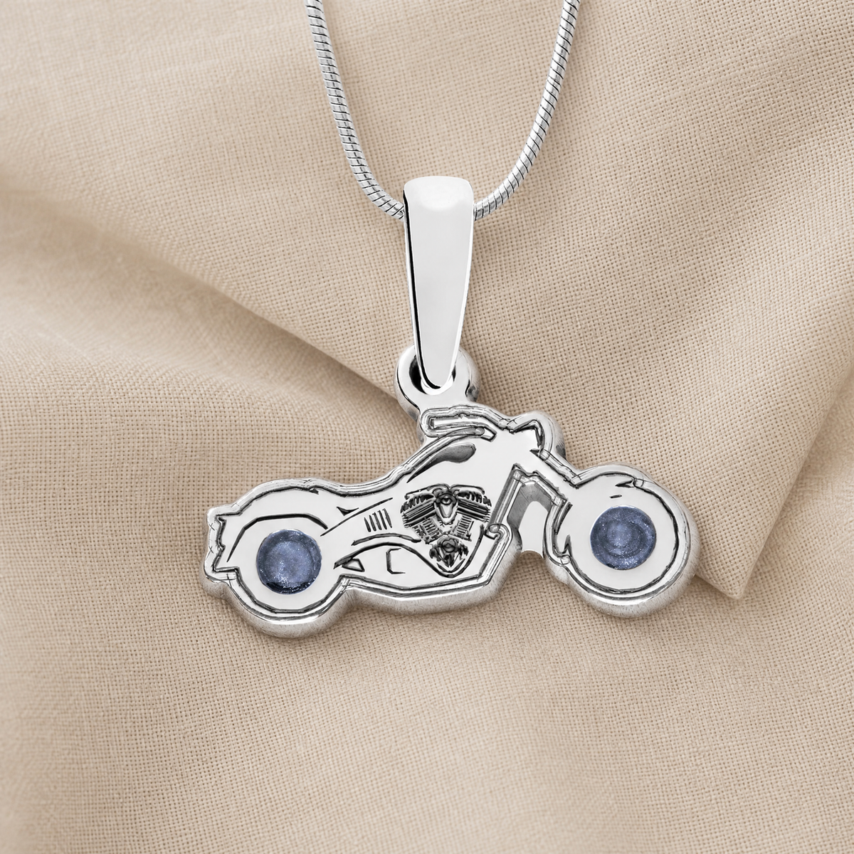Riding Along Sterling Silver Ash Resin Jewelry