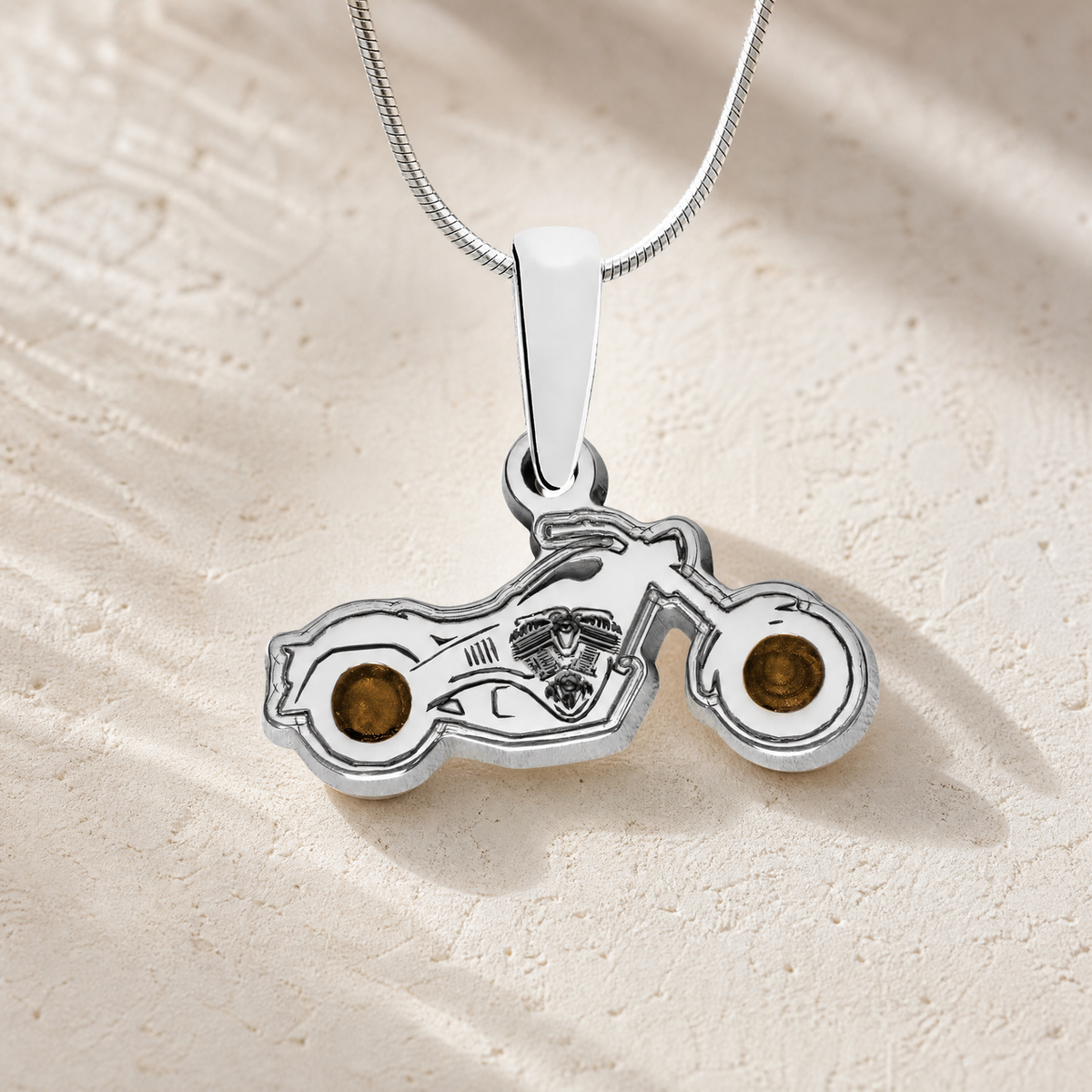 Riding Along Sterling Silver with Carob Ash Resin Jewelry