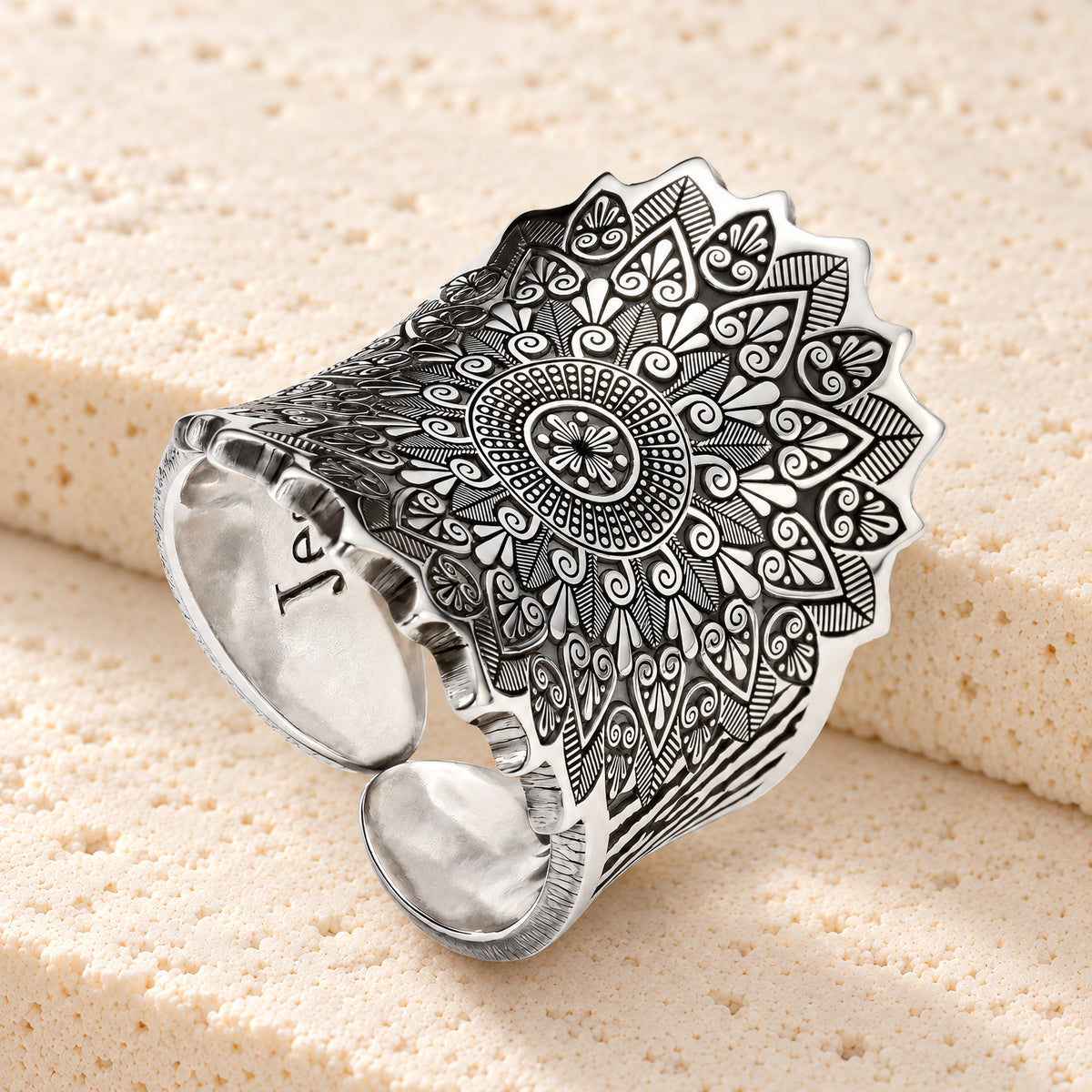 Hera Sterling Silver Fingerprint Ring — main