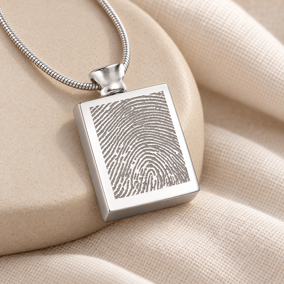 Stainless Glorious Moments Fingerprint Necklace — alternate view