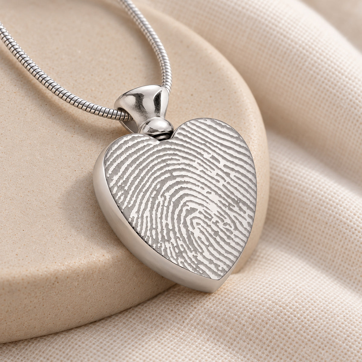Stainless Everlasting Journey Fingerprint Necklace — alternate view