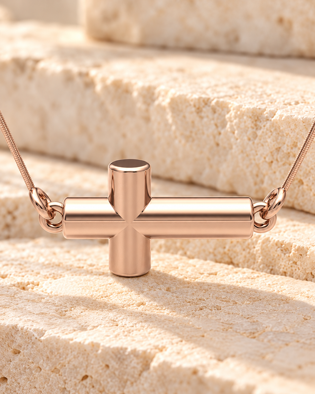 Rose Gold Plated Crossroads Forever Sealed Memorial Jewelry — main — evr20003rgfs
