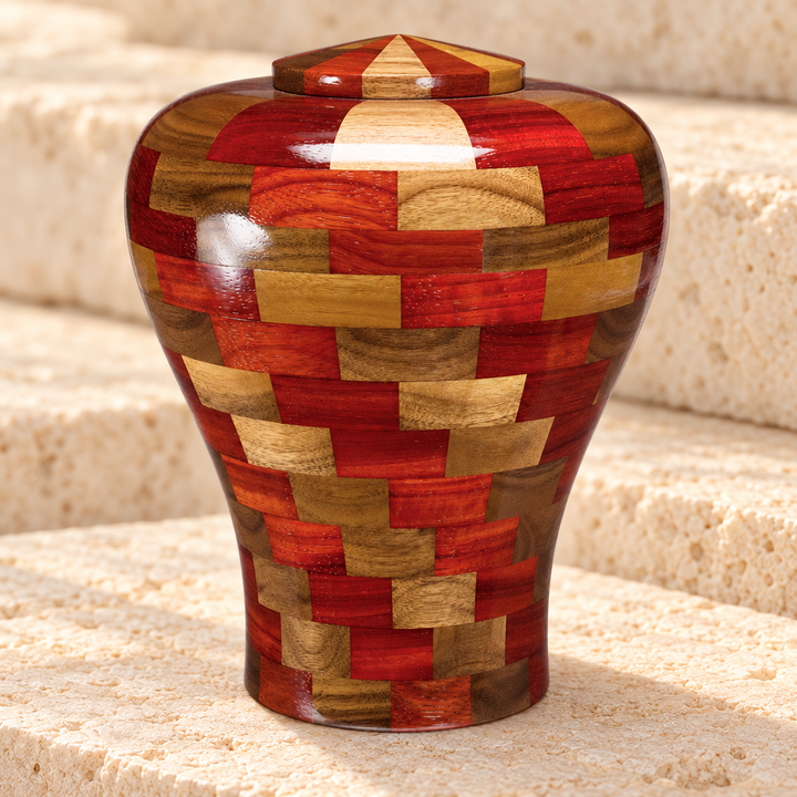 Large Tranquility Urn in Black Walnut & Padauk