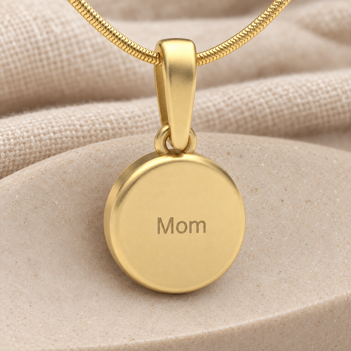 Gold Plated Love You To The Moon Forever Sealed Memorial Jewelry — rear engraving — evr20010gfs