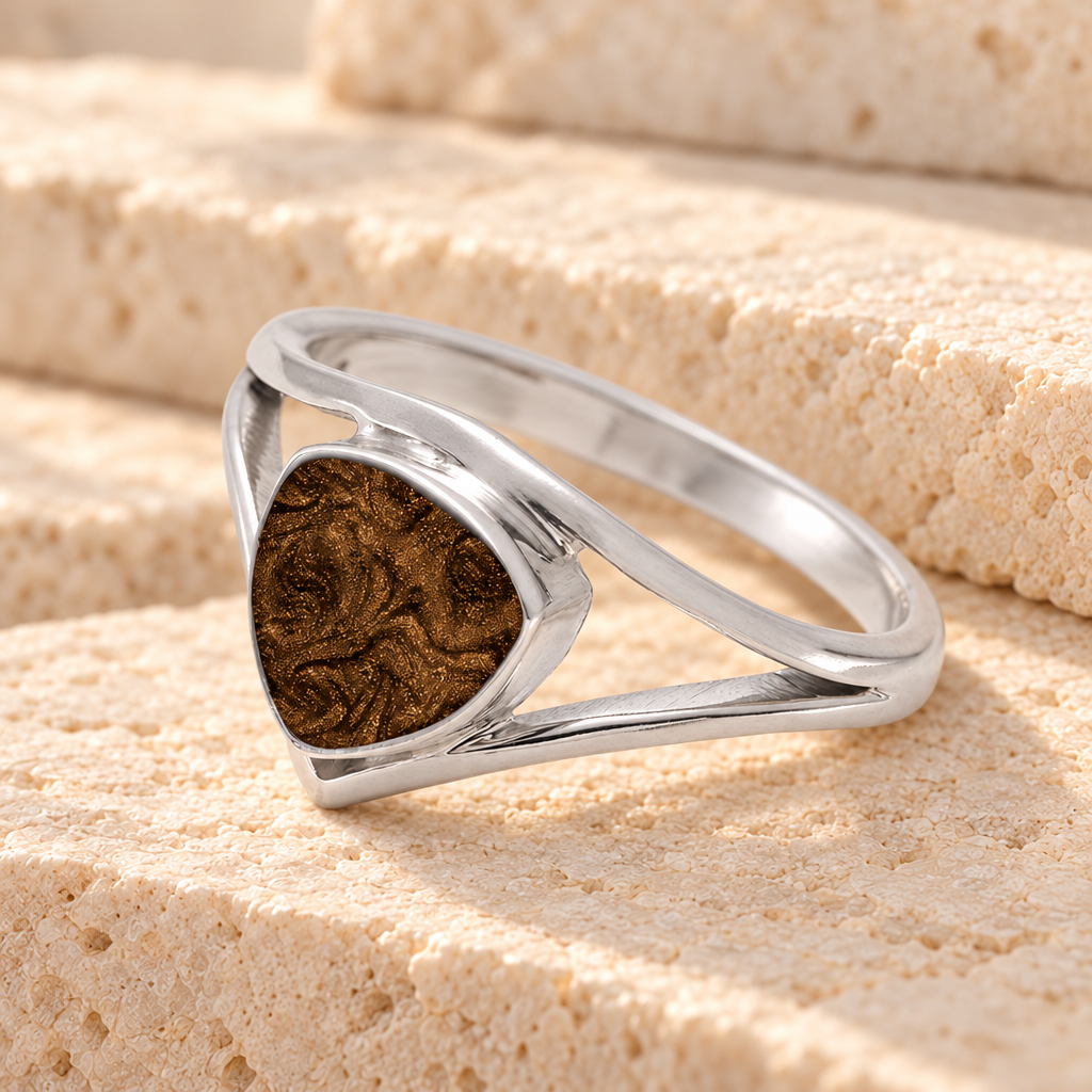Women's Sterling Silver Willowbrook Ash Ring with Carob — main product image