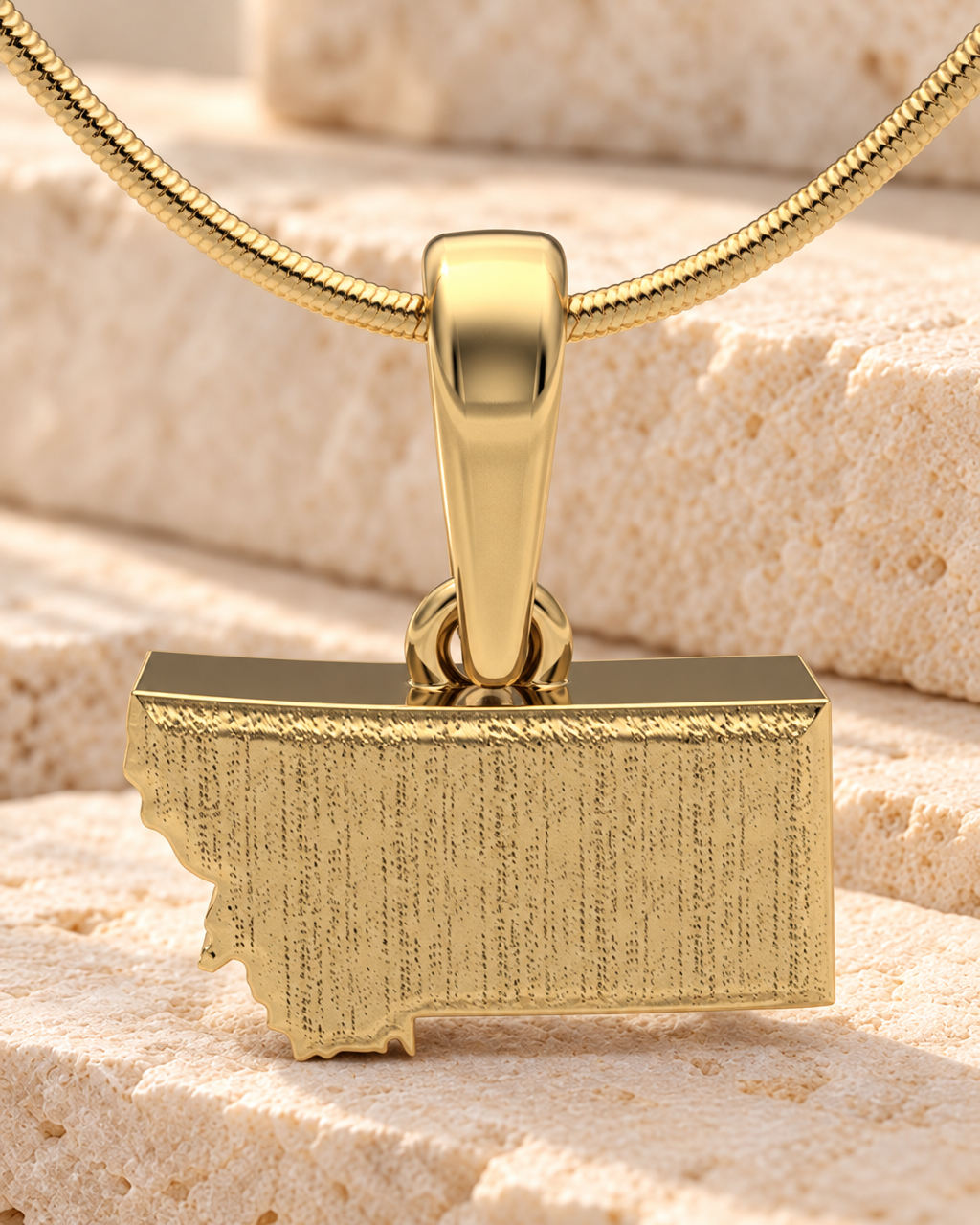 Gold Plated My State Forever Sealed Memorial Jewelry — main — evr20033gfs