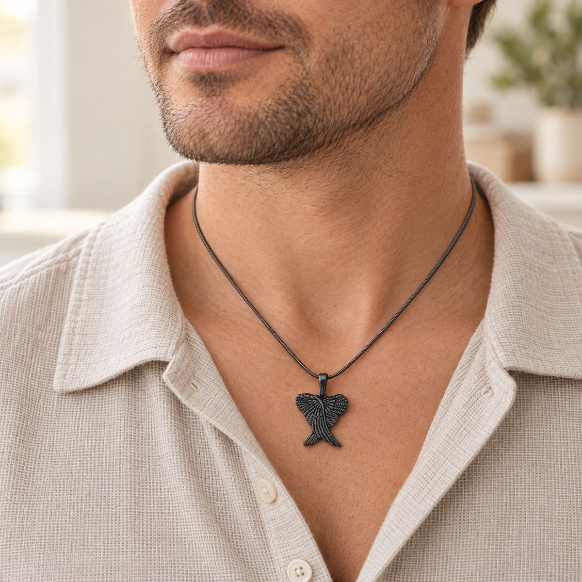 Black In Peace Forever Sealed Urn Pendant — lifestyle — evr6765bfs