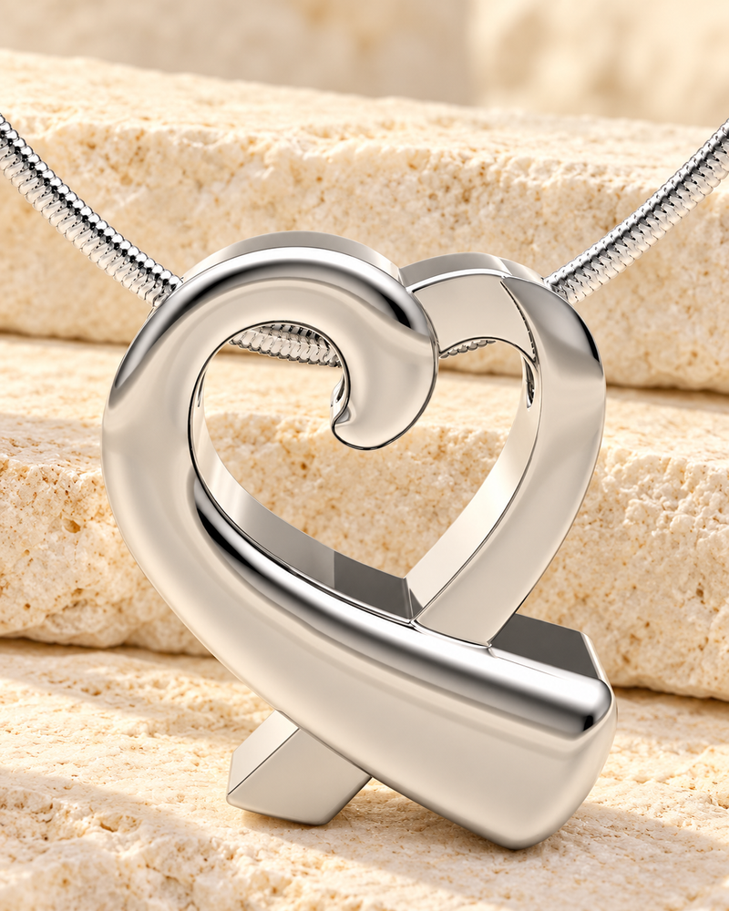 Folded Heart Forever Sealed Memorial Jewelry