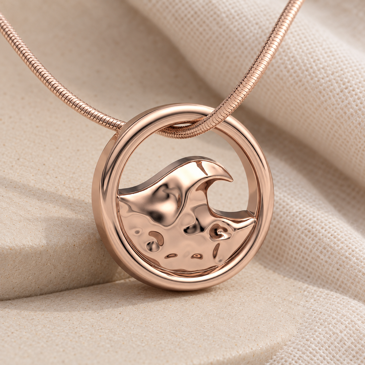 Rose Gold Plated Surf's Up Forever Sealed Memorial Jewelry — alternate view — evr20007rgfs