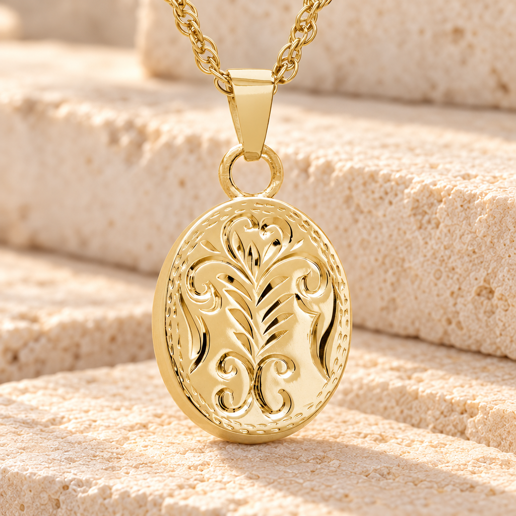 Gold Vermeil Majesty Round Urn Keepsake — main — evr871gv