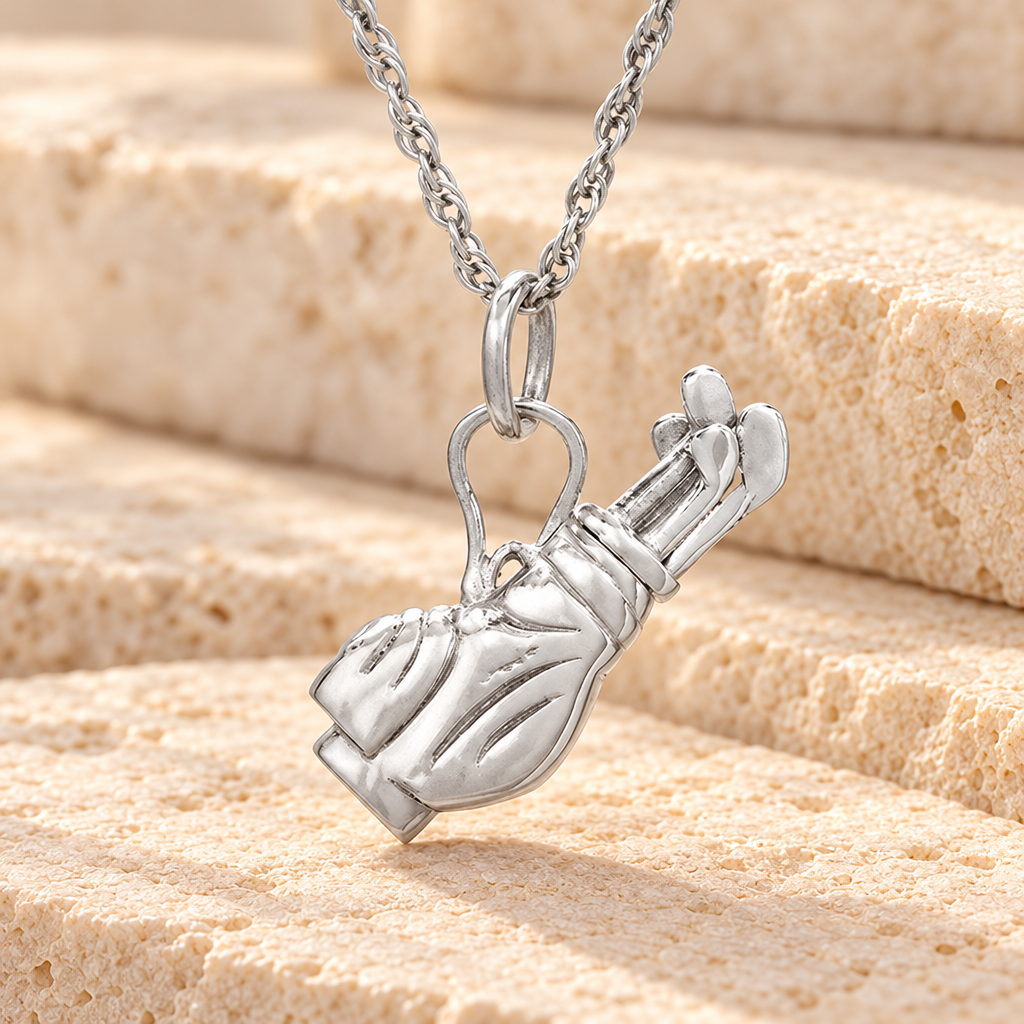 Golf Clubs Cremation Memorial Locket — main — evr525ss