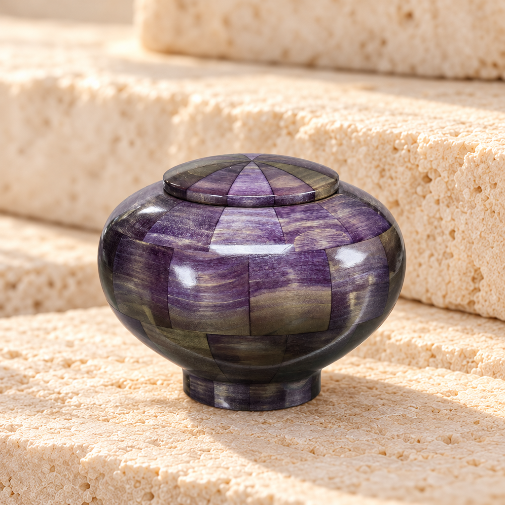 Small Peony Urn in Purple — main — evr5352