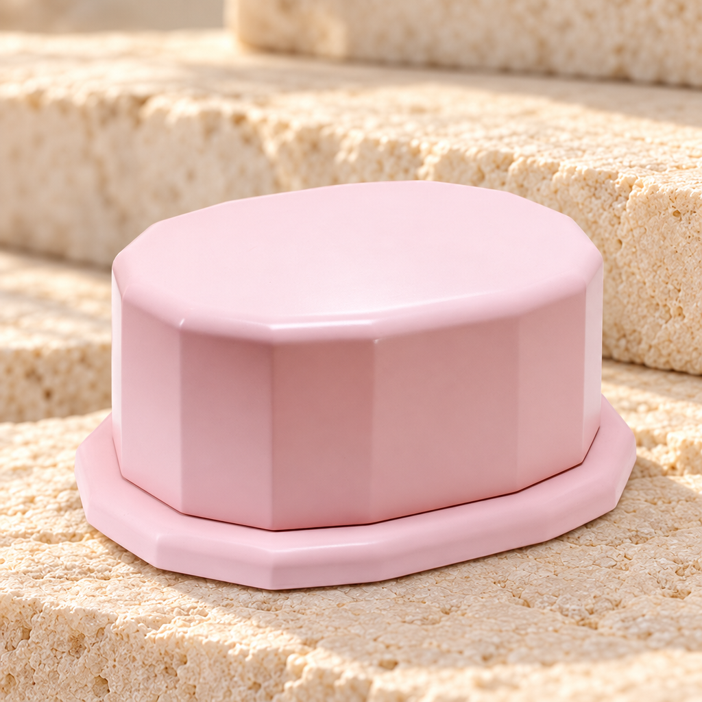 Pink Oval Cremation Urn — main — evr9181