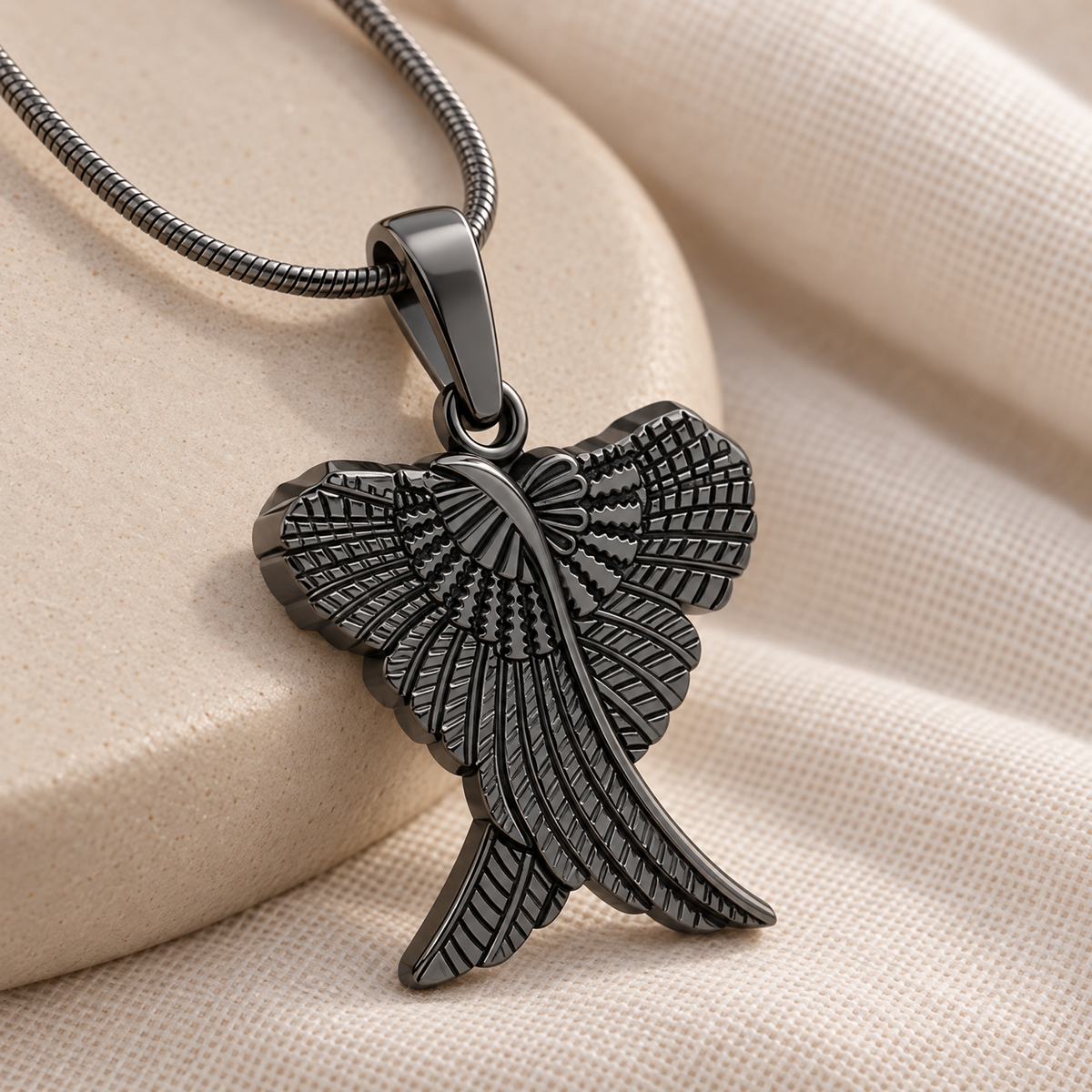 Black In Peace Forever Sealed Urn Pendant — alternate view — evr6765bfs