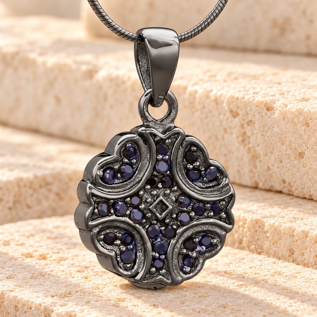Black Celestial Cremation Jewelry — main — evr6507b