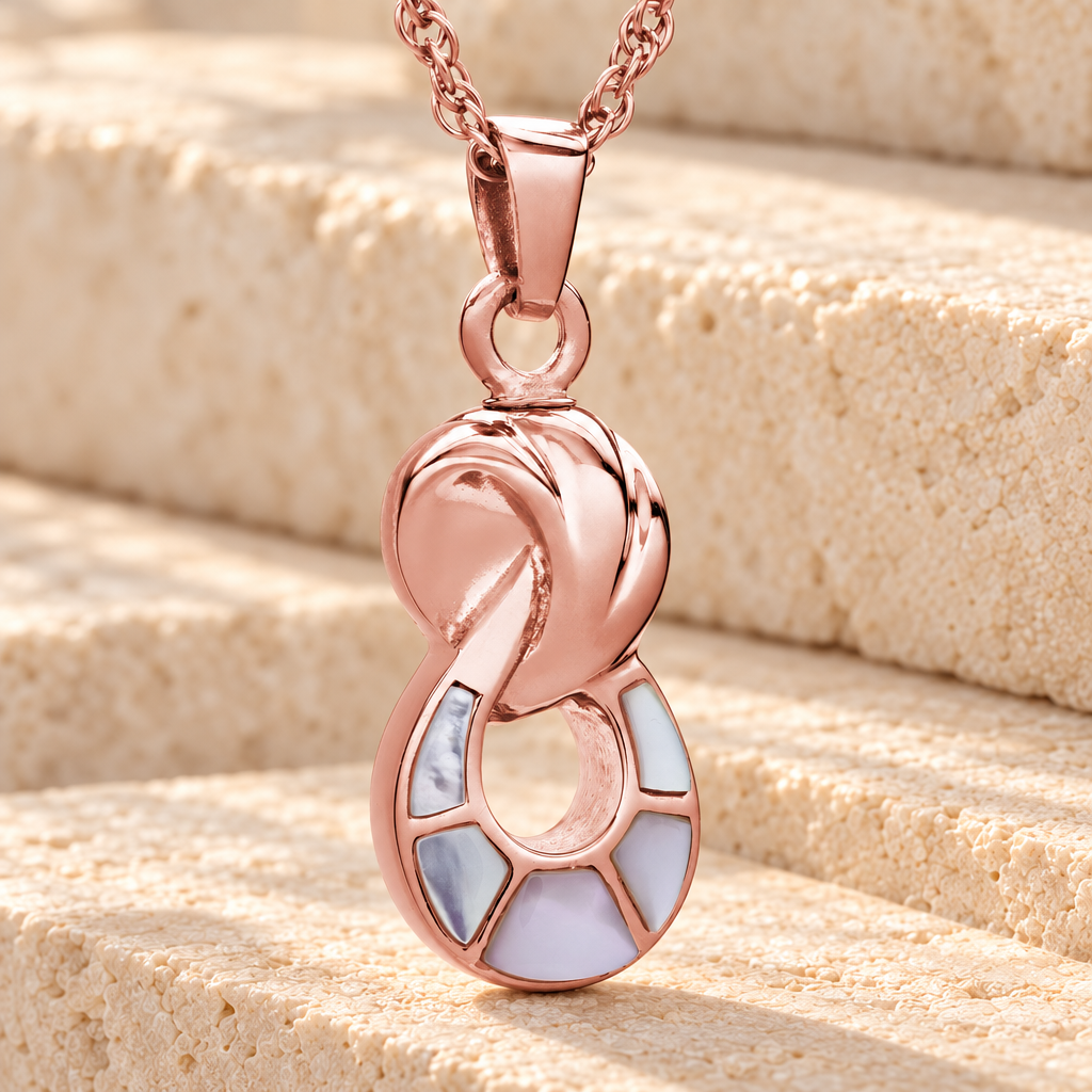 14K Rose Gold Everlasting Companion Infinity Jewelry Urn — main product image