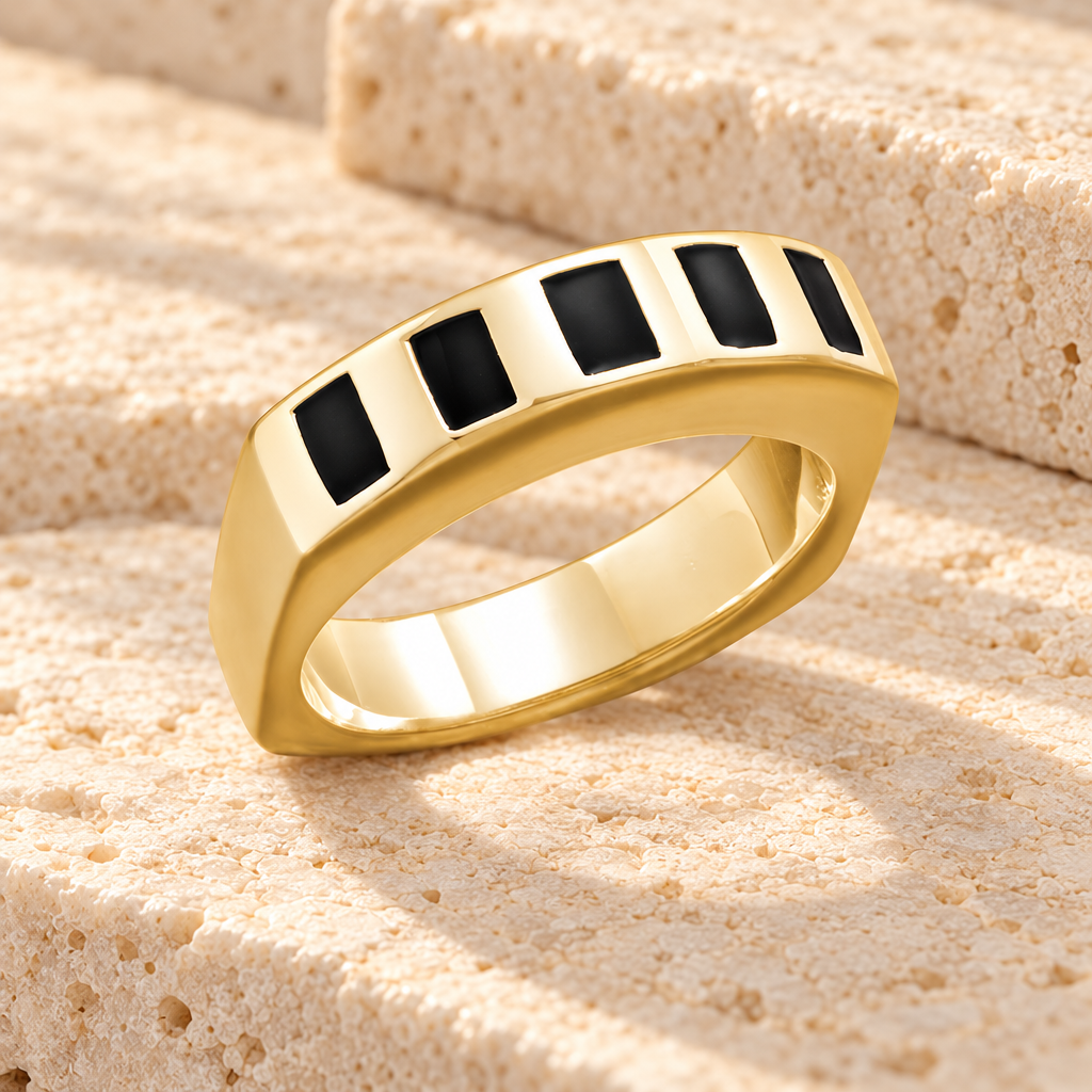 Men's 14k Gold Token Remembrance Ring — main — evr6354mkg