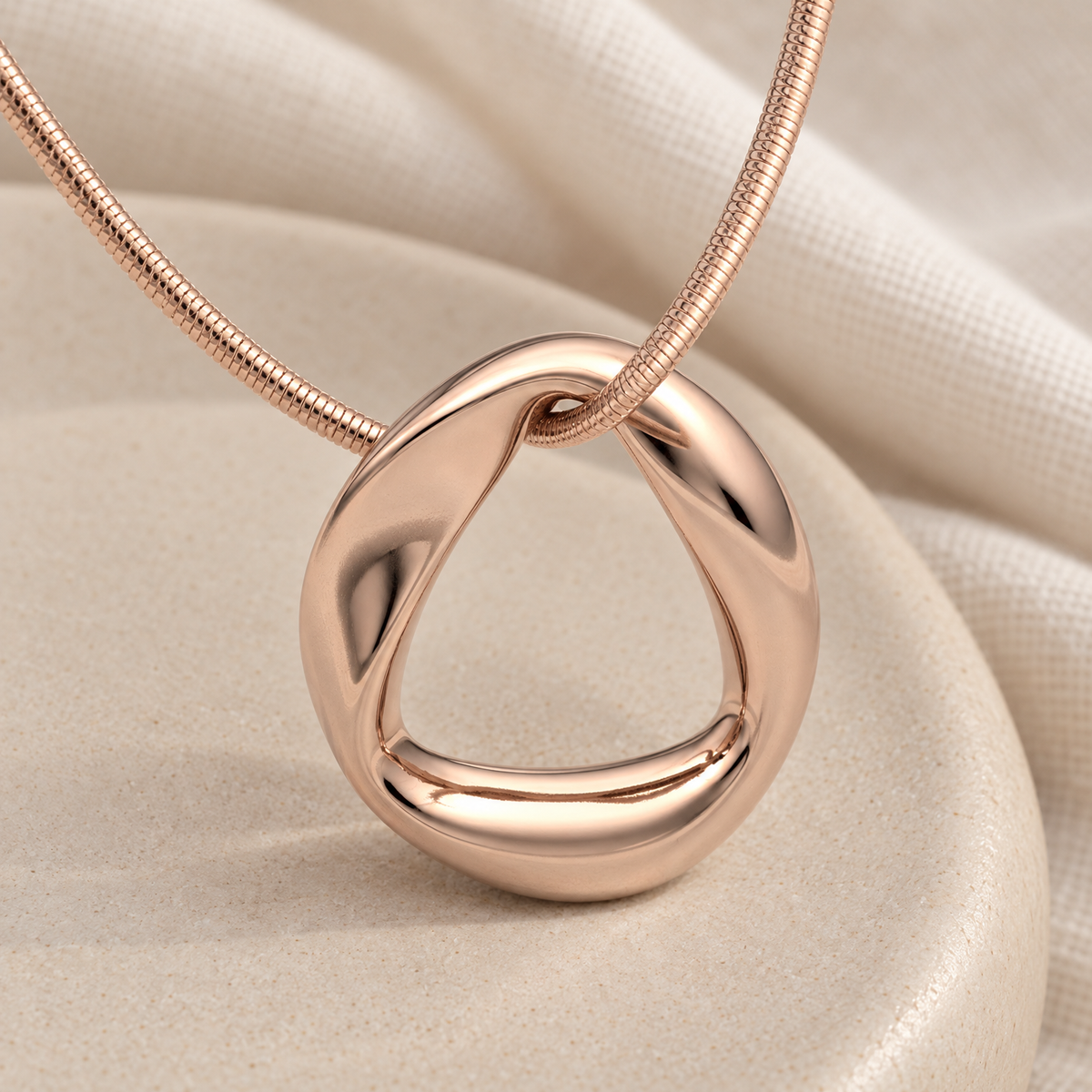 Rose Gold Plated Helix Round Forever Sealed Memorial Jewelry — alternate view — evr20020rgfs