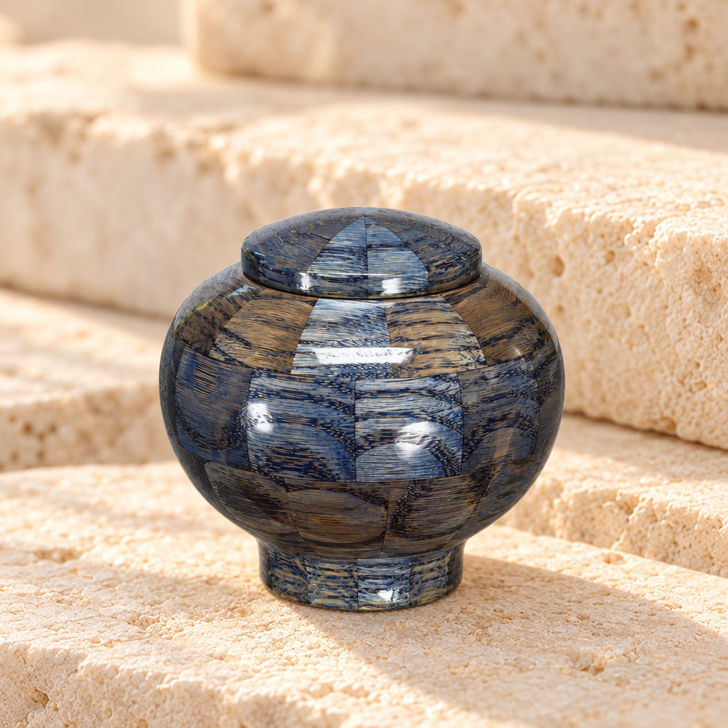 Peony Urn in Blue-Keepsake — main — evr5356