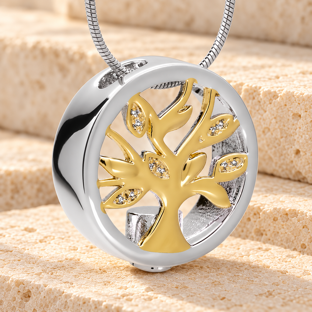 Sterling Silver and Gold Ancestry Memorial Jewelry — main — evr6628