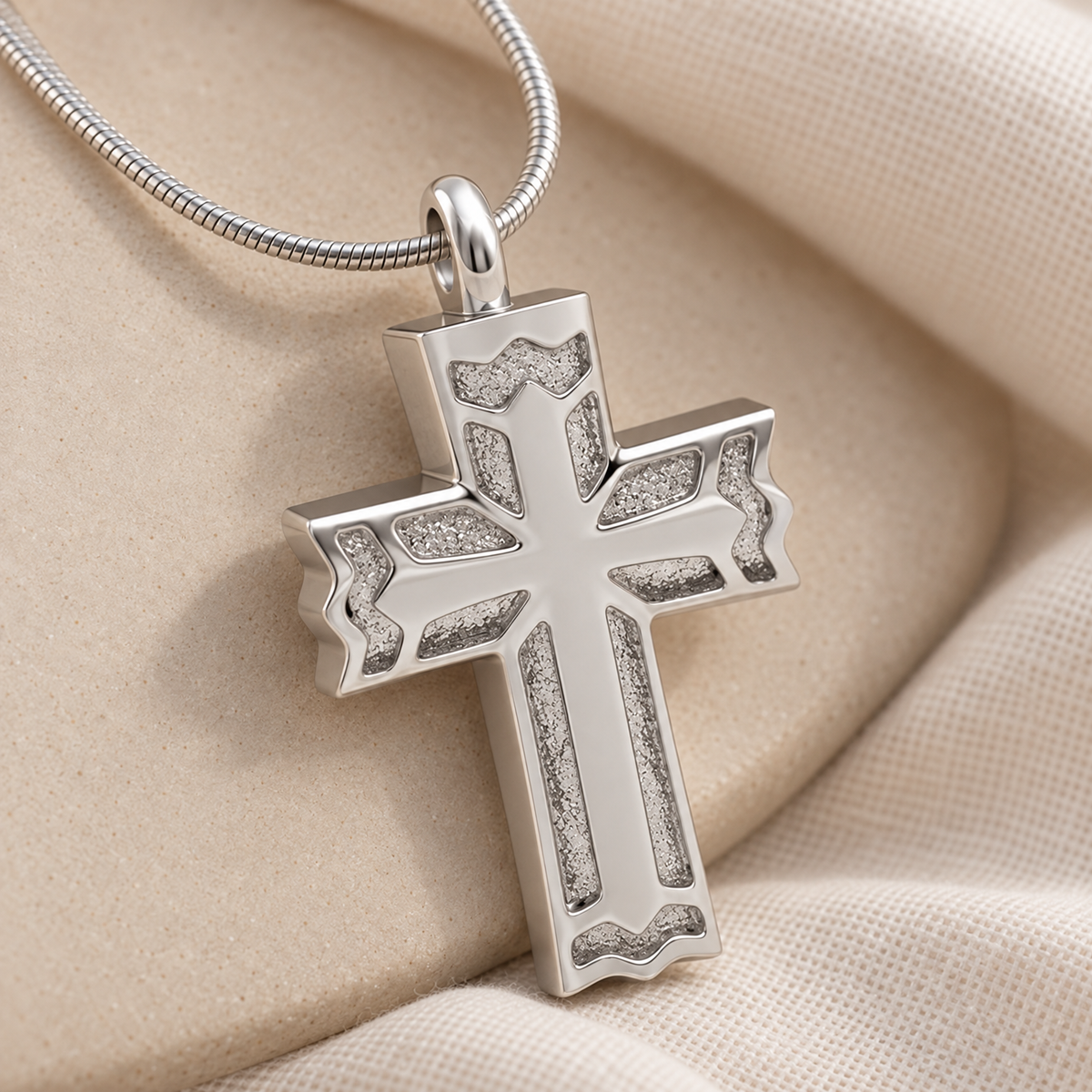 Rosedale Cross Forever Sealed Keepsake Urn Jewelry — alternate view — evr1079fs