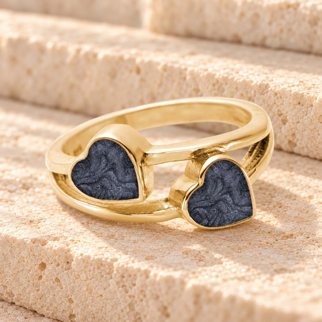 Solid 14K Gold Women's Thornley Ash Ring with Slate — main product image