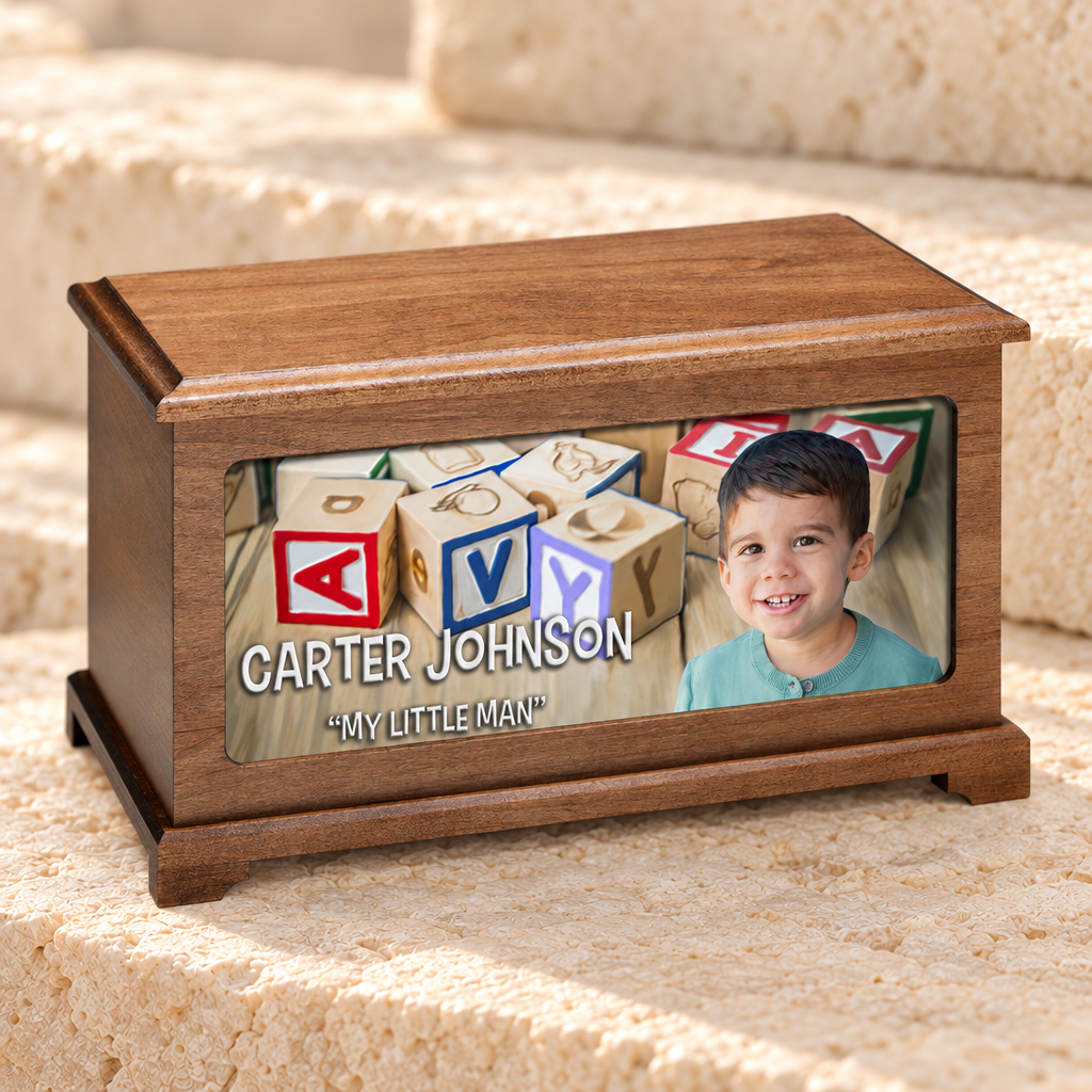 Alphabet Blocks Photo Urn for Ashes — main — evr9136b