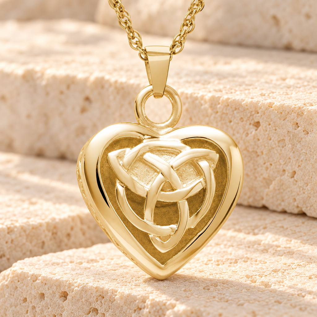 14k Gold Transcending Heart Memorial Pendant — main — evr6316kg
