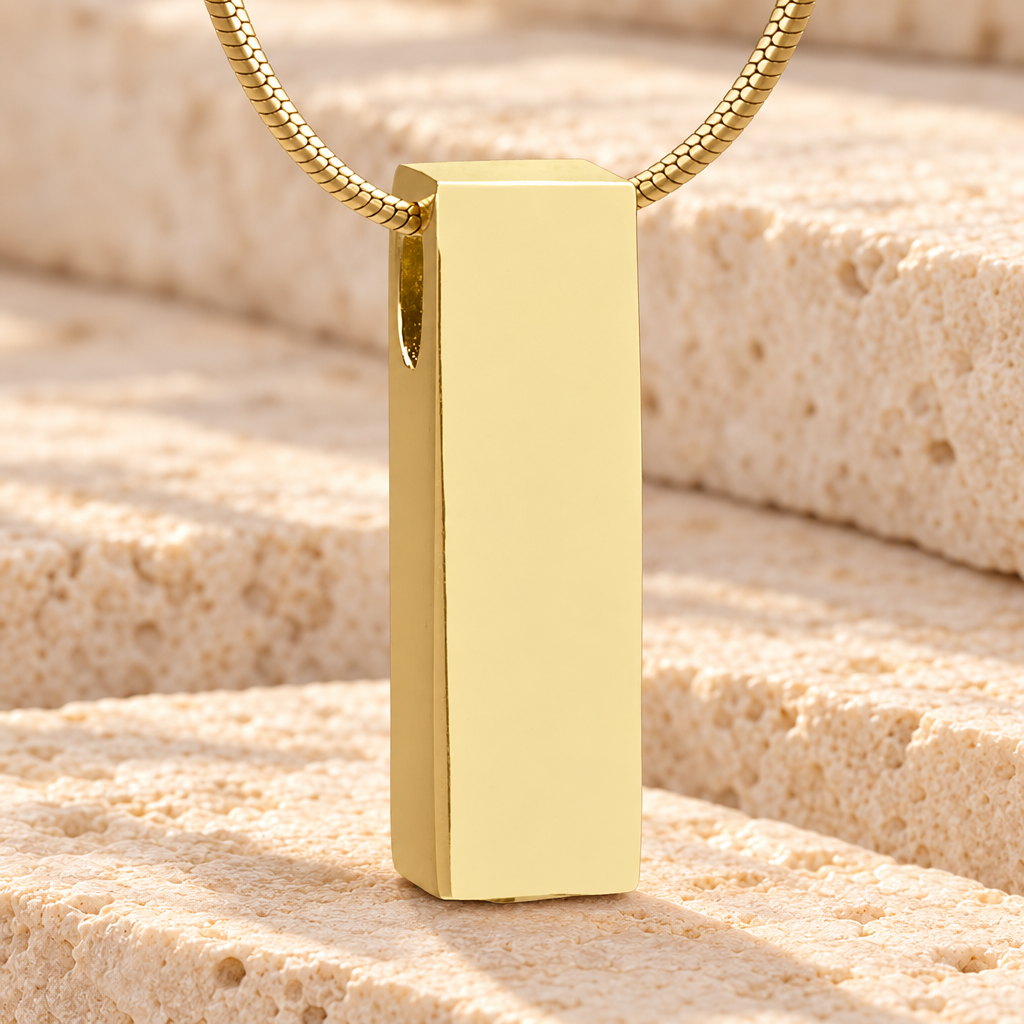 Gold Plated Elegance Cylinder Cremation Jewelry — main — evr6463g