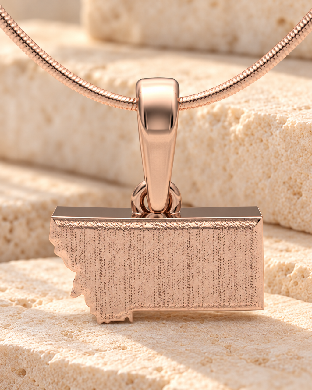 Rose Gold Plated My State Forever Sealed Memorial Jewelry — main — evr20033rgfs