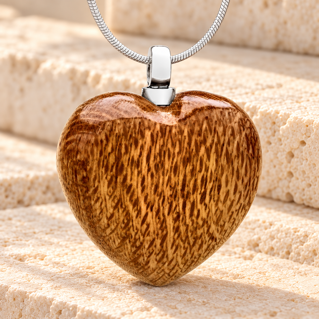 Forever Collection Light Wooden Heart Keepsake Jewelry — main — evr1004light