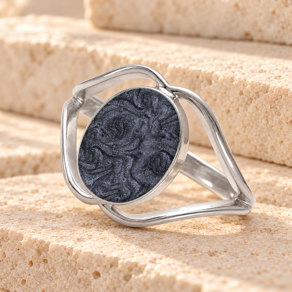 Women's Sterling Silver Spinnacker Ash Ring with Slate — main product image