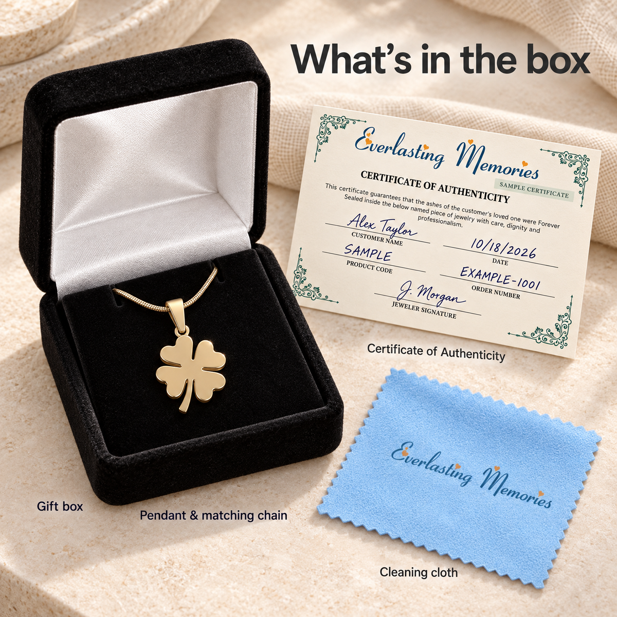 14K Gold Irelyn Forever Sealed Memorial Jewelry — whats in box — evr20011kgfs