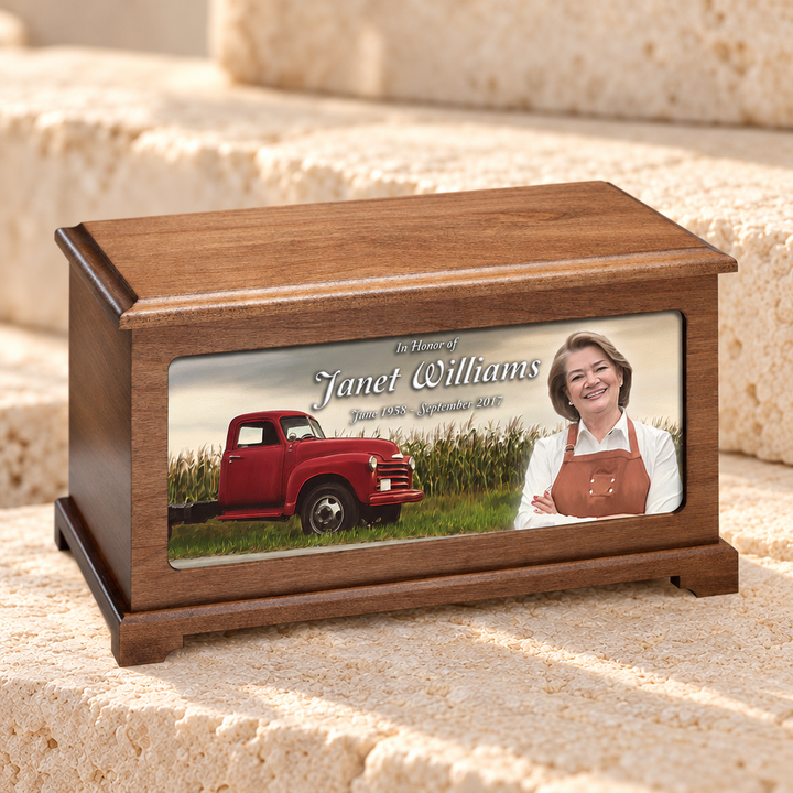 Farmers Picture Cremation Urn