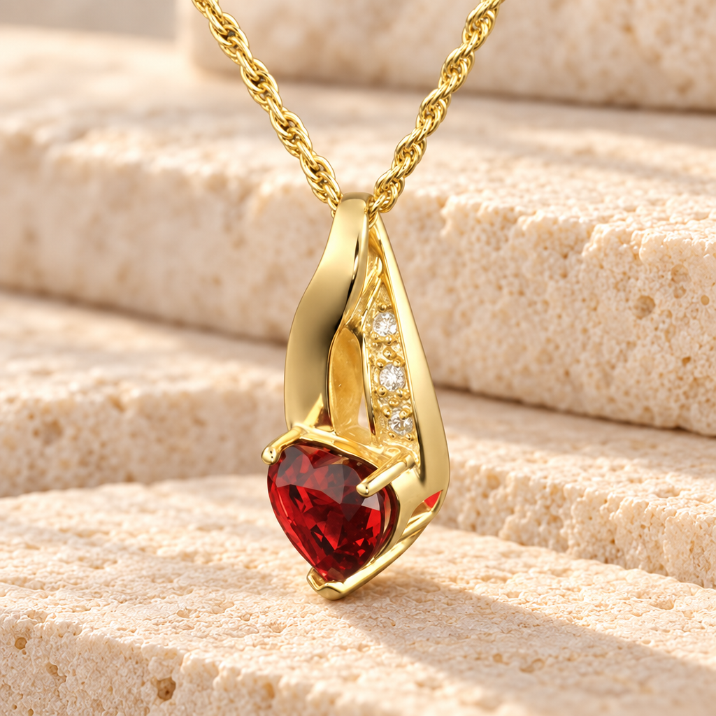 14k Gold Flames of Love Memorial Locket — main — evr6333kg