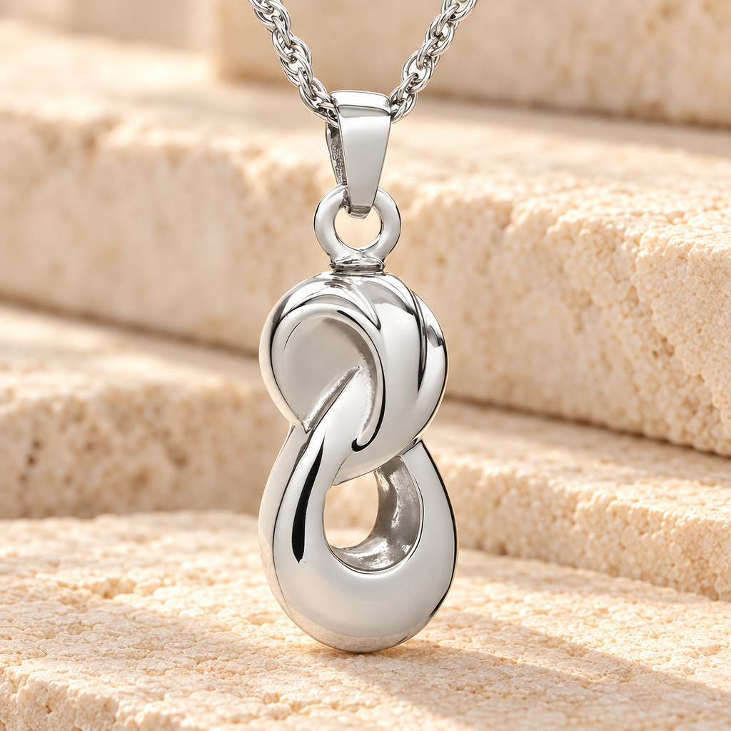 Everlasting Silver Infinity Companion Funeral Jewelry — main — evr883ss