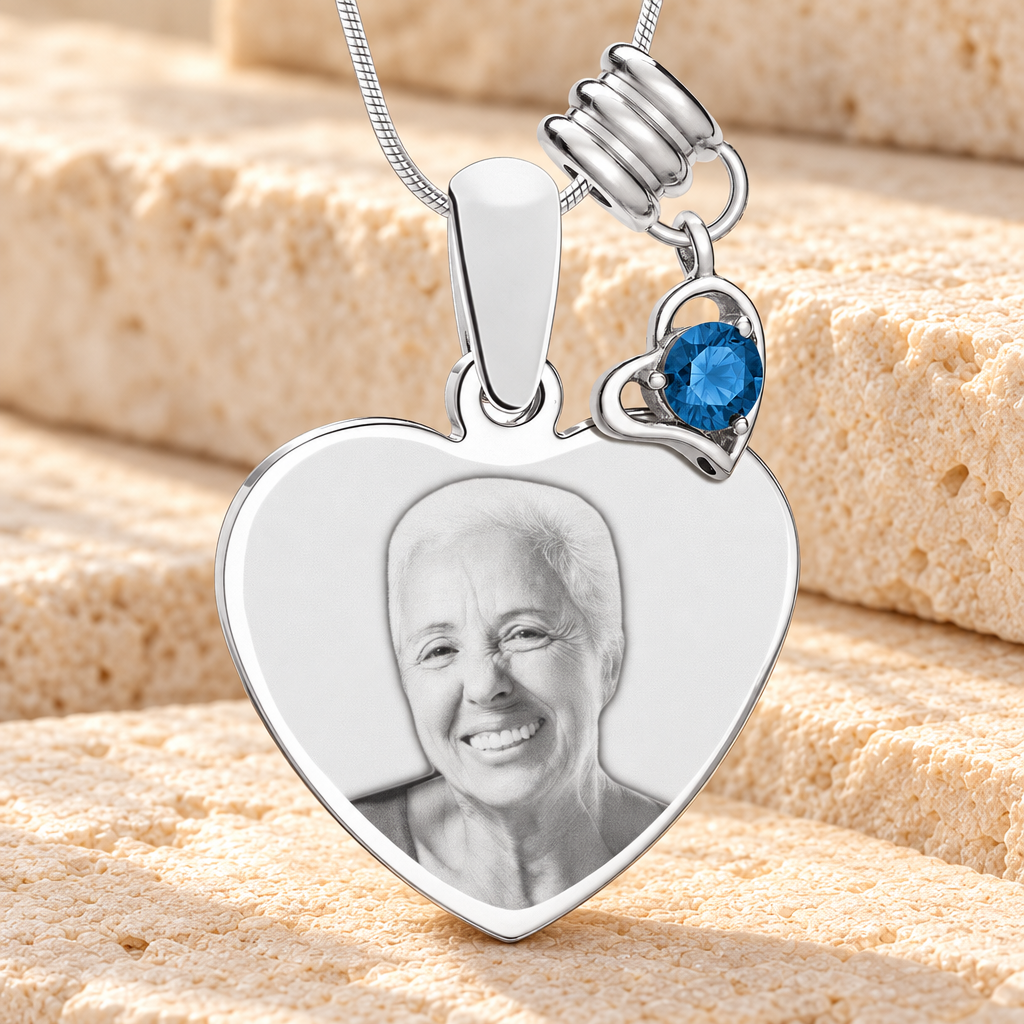 September Heart Photo Engraved Stainless Keepsake — main — evr6402sep