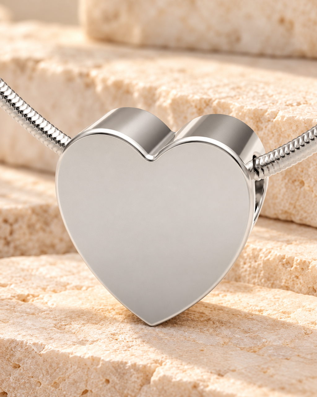 Sterling Silver Smooth Heart Forever Sealed Cremation Jewelry — main — evr6457ssfs