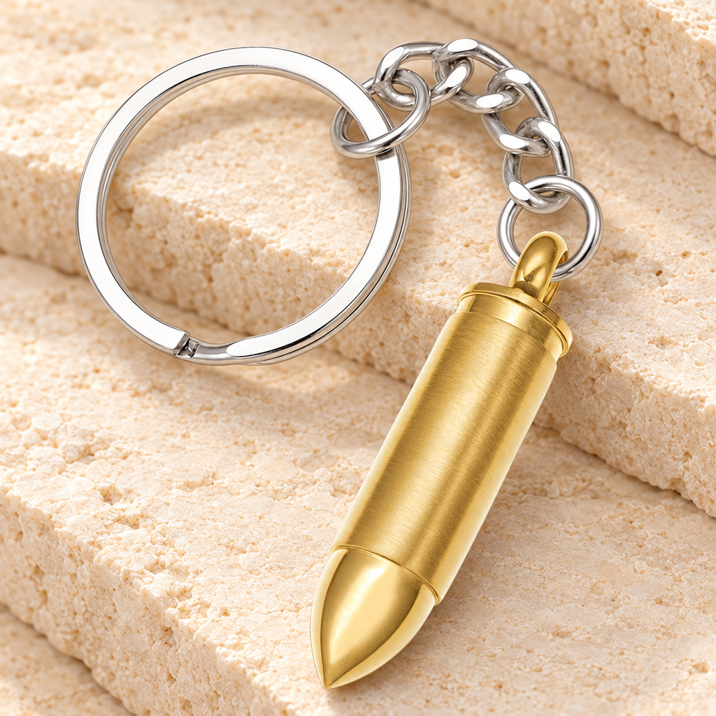 Gold Bolt Memorial Keychain — main — evr6766gkey