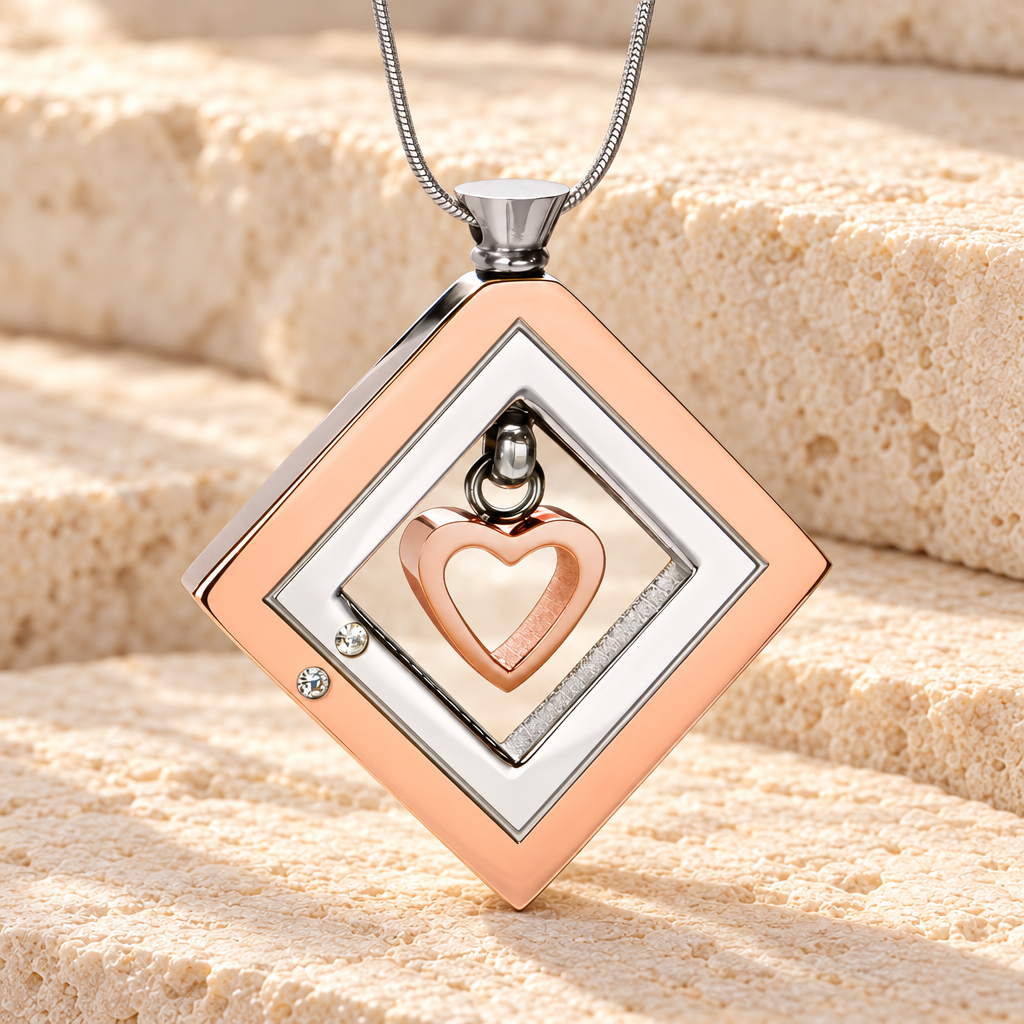 Enchanting Heart Urn Pendant — main — evr5012rg