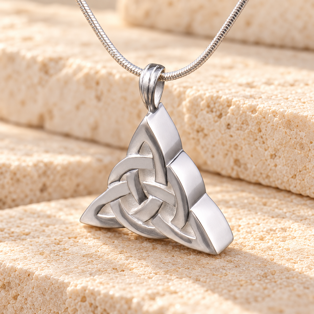 Sterling Silver Celtic Cherished Triangle Keepsake Jewelry — main — evr6038ss